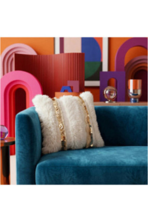 Housse de coussin - Crème dorée