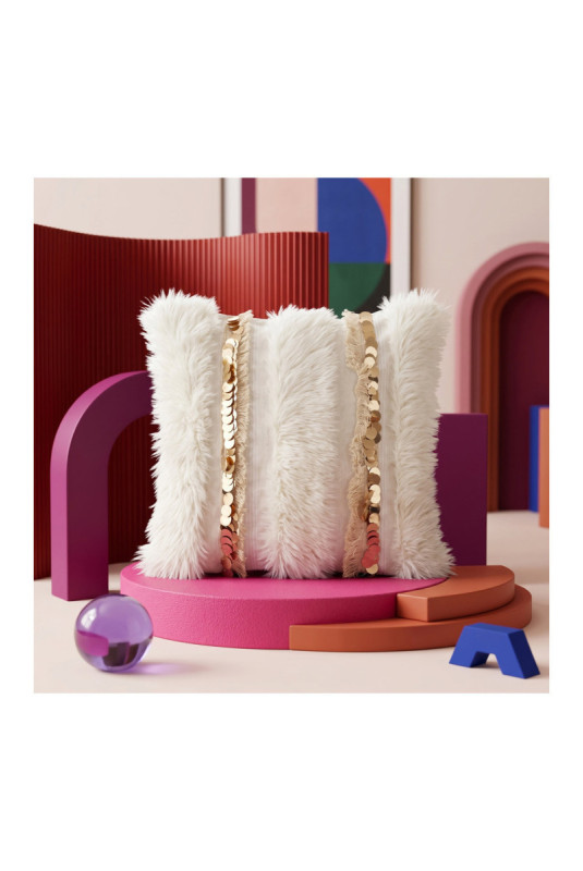 Housse de coussin - Crème dorée