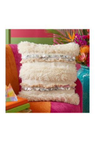 Housse de coussin - Crème Argent