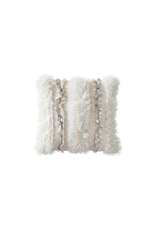 Housse de coussin - Crème Argent