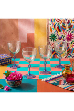 Ensemble de verres à vin (4 pièces) - Bleu