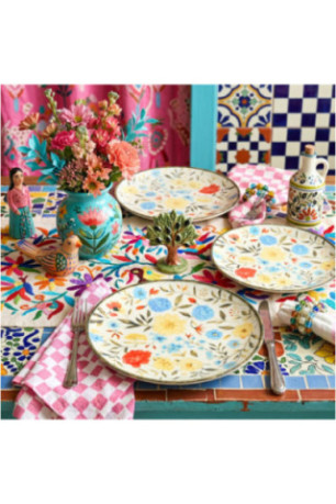 Ensemble d'assiettes à dessert (4 pièces) - Multicolore