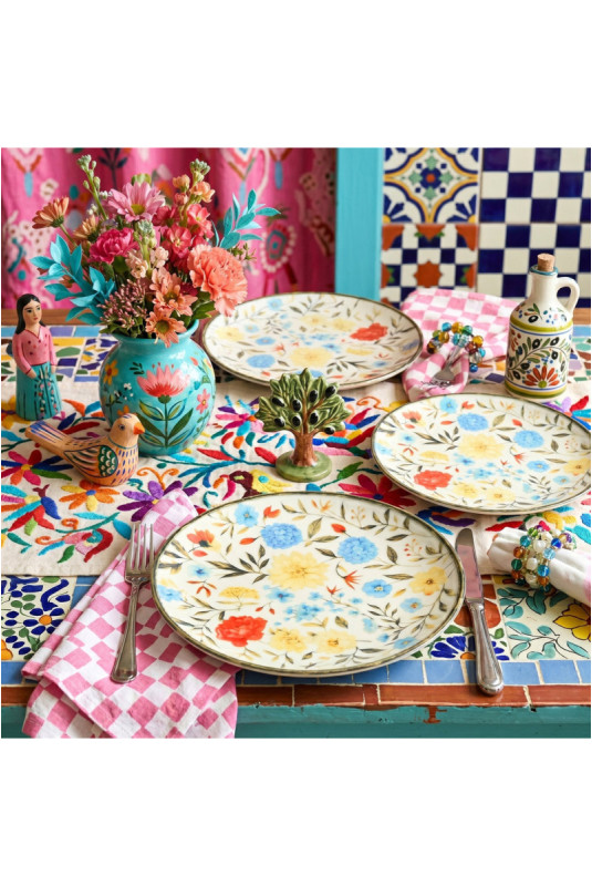 Ensemble d'assiettes à dessert (4 pièces) - Multicolore