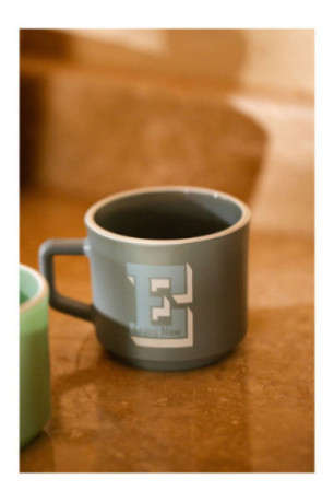 Ensemble de tasses (5 pièces) - Orange Gris Bleu Vert