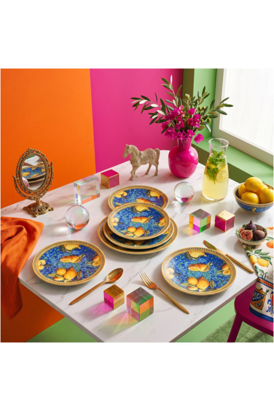 Ensemble d'assiettes à dessert (6 pièces) - Multicolore