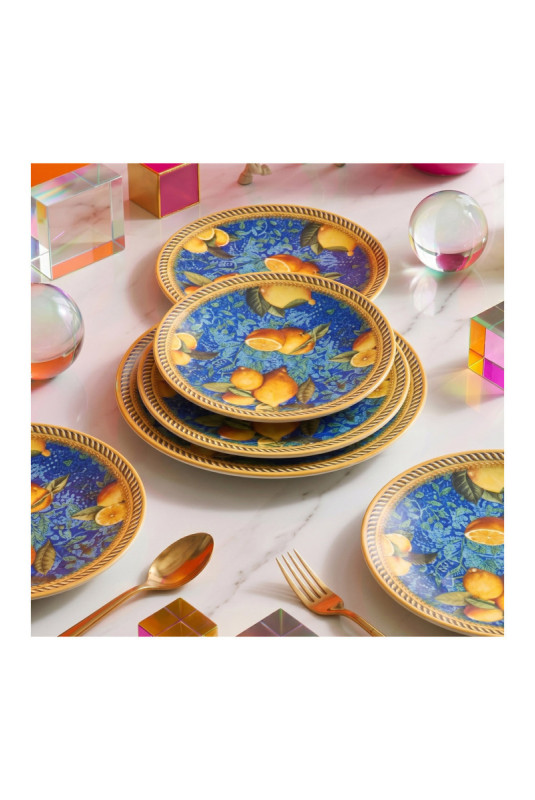 Ensemble d'assiettes à dessert (6 pièces) - Multicolore