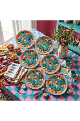 Ensemble d'assiettes à dessert (6 pièces) - Multicolore