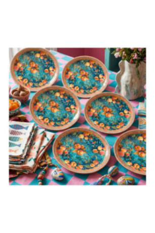 Ensemble d'assiettes à dessert (6 pièces) - Multicolore