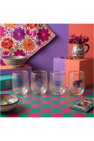 Ensemble de verres (4 pièces) - Or transparent
