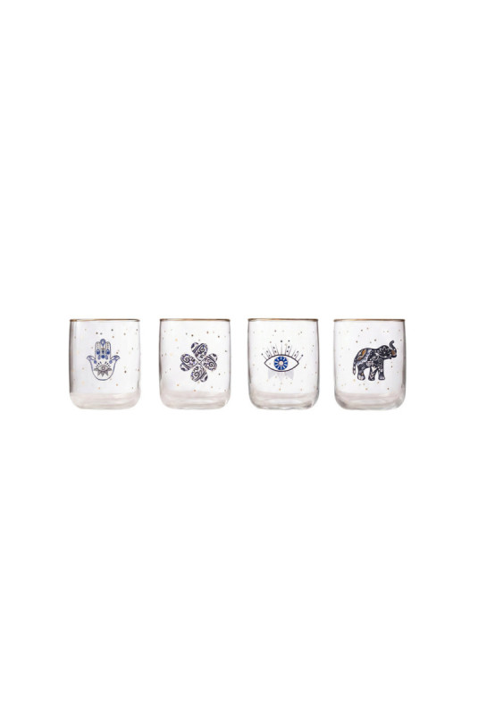 Ensemble de verres (4 pièces) - Or transparent