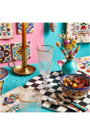 Ensemble de verres à vin (4 pièces) - Or transparent