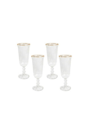 Ensemble de verres à vin (4 pièces) - Or transparent