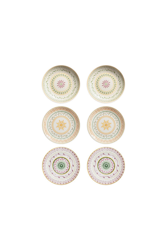 Ensemble d'assiettes à dessert (6 pièces) - Multicolore