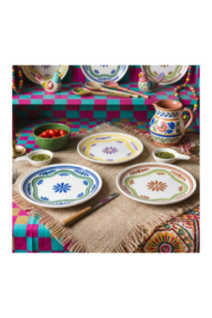Ensemble d'assiettes à dessert (6 pièces) - Multicolore