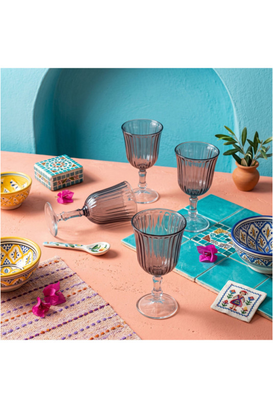 Ensemble de verres à vin (4 pièces) - Fumée