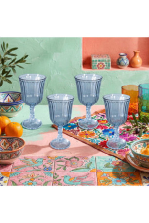 Ensemble de verres à vin (4 pièces) - Bleu
