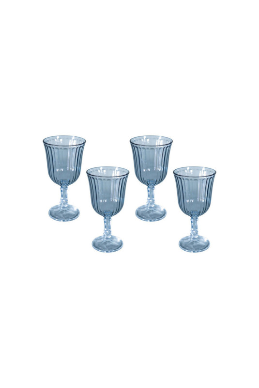 Ensemble de verres à vin (4 pièces) - Bleu