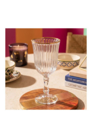 Ensemble de verres à vin (4 pièces) - Or transparent