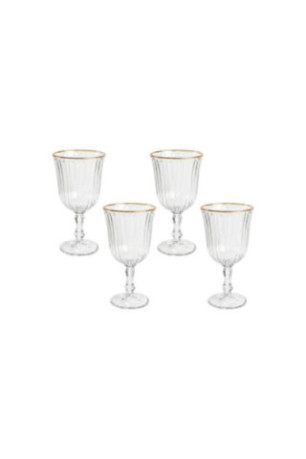 Ensemble de verres à vin (4 pièces) - Or transparent