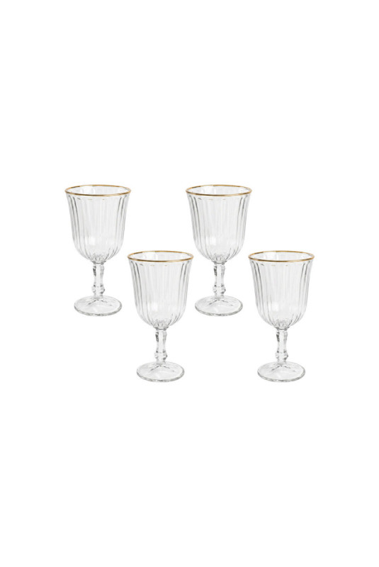 Ensemble de verres à vin (4 pièces) - Or transparent