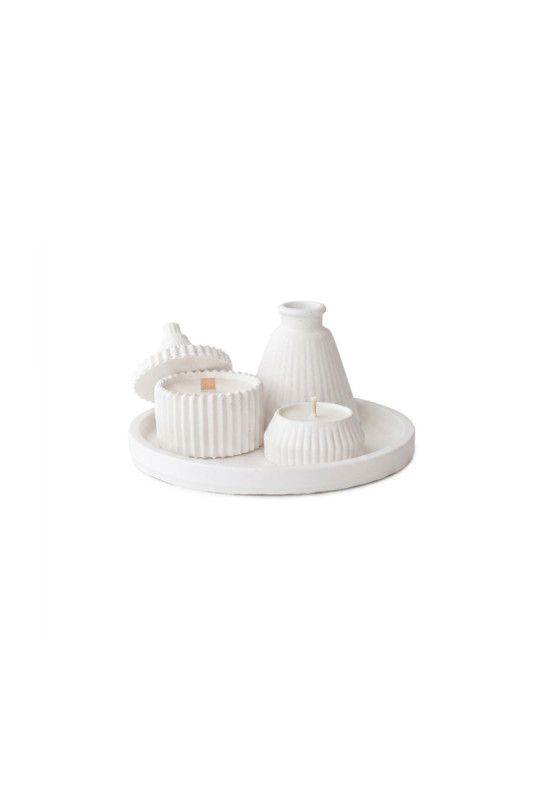 Ensemble de bougies (5 pièces) - Blanc