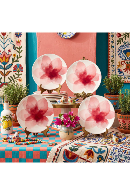 Ensemble d'assiettes à dessert (4 pièces) - Multicolore