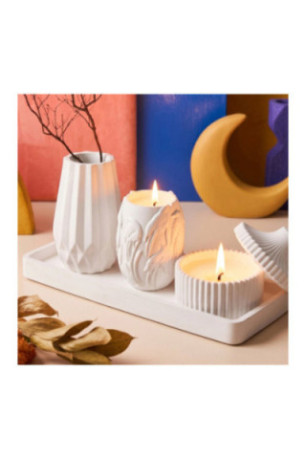 Ensemble de bougies (4 pièces) - Blanc