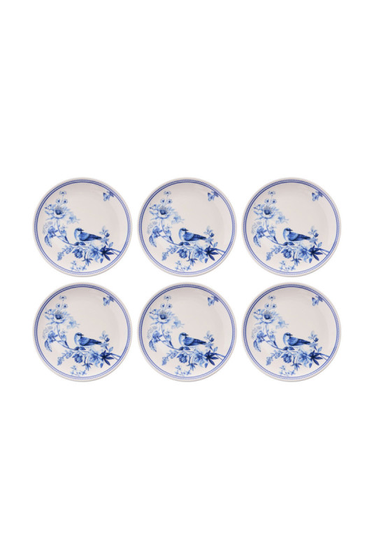 Ensemble d'assiettes de service (6 pièces) - Bleu Blanc