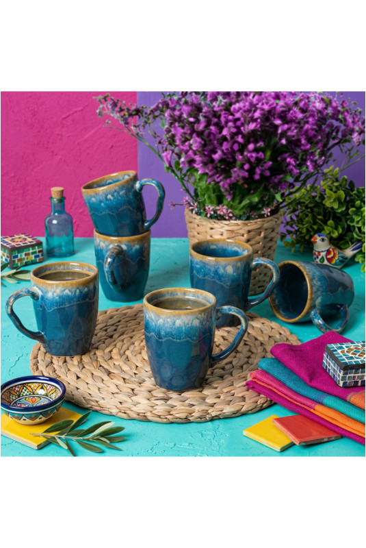 Ensemble de tasses (6 pièces) - Bleu