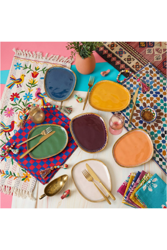 Service à gâteaux (6 pièces) - Multicolore