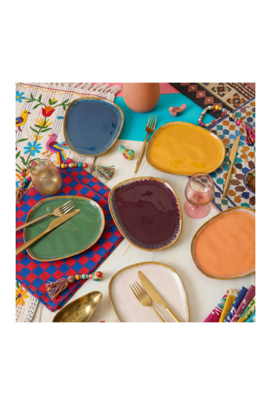 Service à gâteaux (6 pièces) - Multicolore