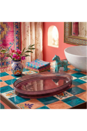 Plateau de salle de bain - Violet