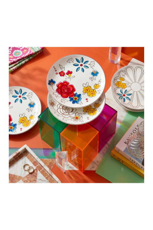 Ensemble d'assiettes à dessert (6 pièces) - Multicolore