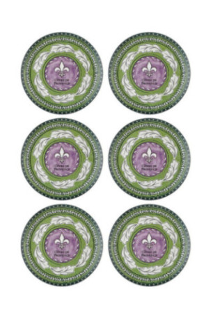 Ensemble d'assiettes de service (6 pièces) - Lilas