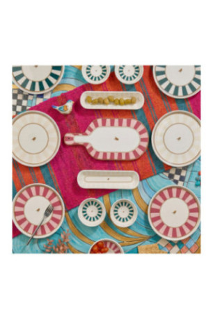 Ensemble petit-déjeuner (15 pièces) - Multicolore