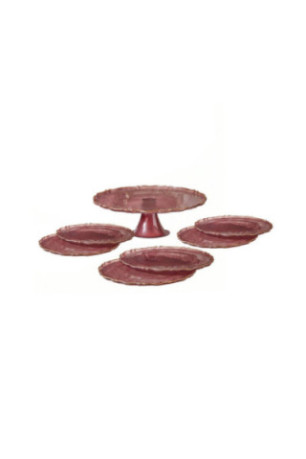 Service d'assiettes à dessert (7 pièces) - Prune