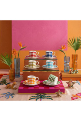 Ensemble de tasses à café (12 pièces) - Multicolore