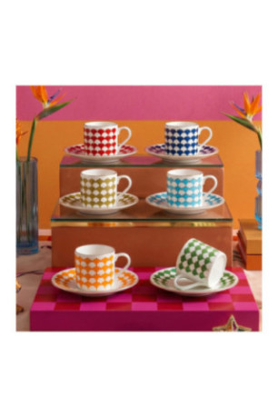Ensemble de tasses à café (12 pièces) - Multicolore
