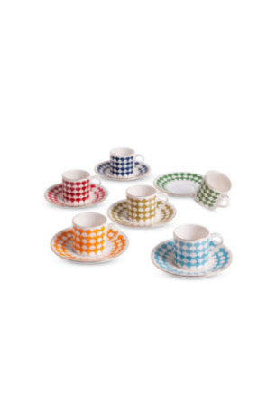 Ensemble de tasses à café (12 pièces) - Multicolore