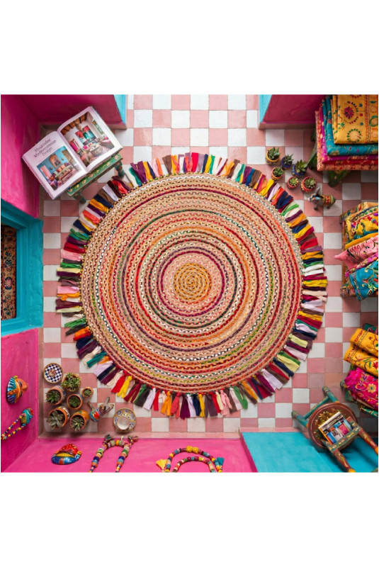 Tapis (90 x 90) - Multicolore