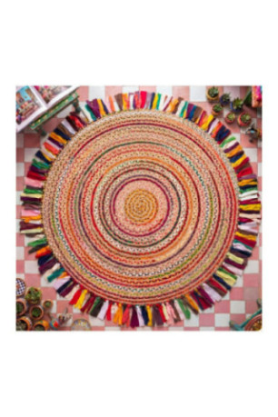 Tapis (90 x 90) - Multicolore