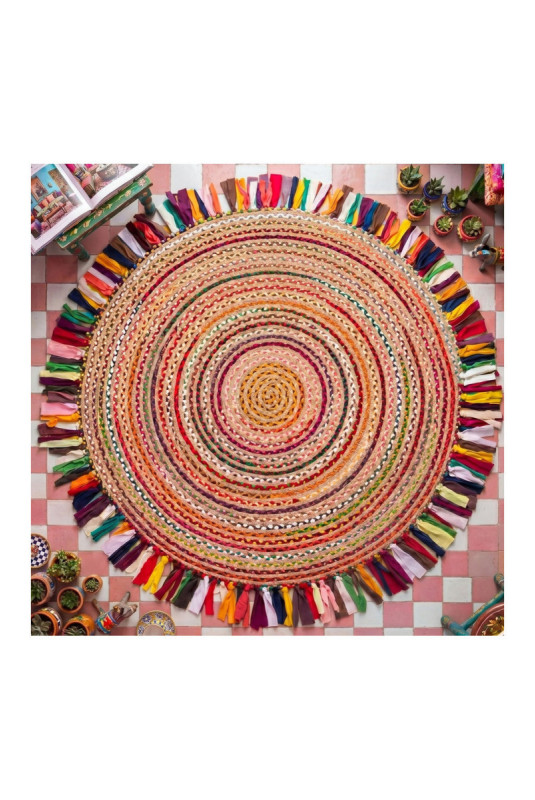 Tapis (90 x 90) - Multicolore