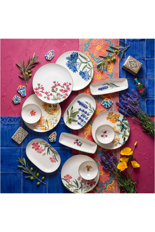 Ensemble petit-déjeuner (14 pièces) - Multicolore