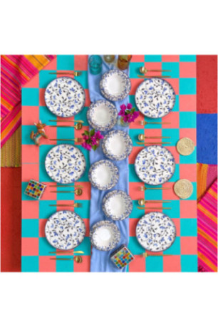 Service de table (18 pièces) - Multicolore