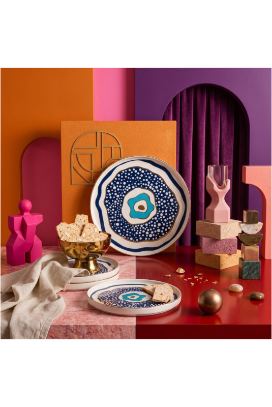 Ensemble d'assiettes à dessert (6 pièces) - Multicolore