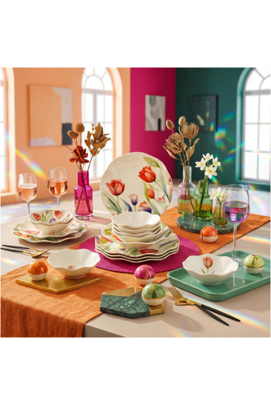 Service de table (18 pièces) - Multicolore