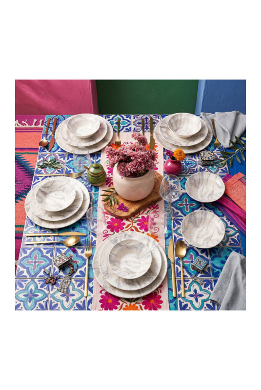 Service de table (24 pièces) - Multicolore