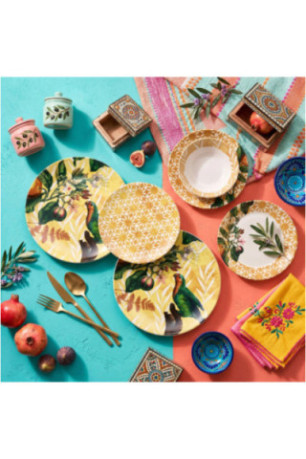 Service de table (24 pièces) - Jaune