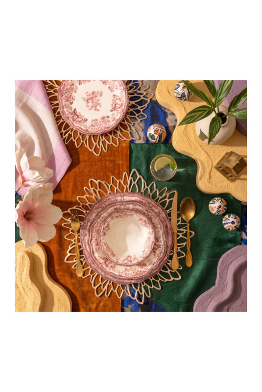 Service de table (24 pièces) - Blanc marron