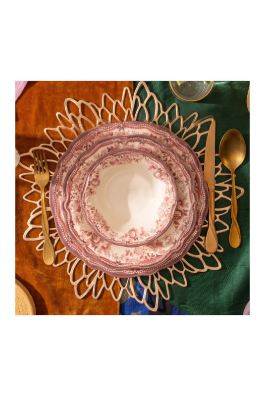 Service de table (24 pièces) - Blanc marron